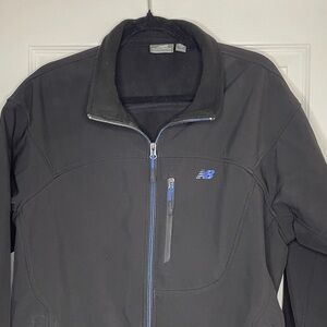 New Balance Men's Black Performance Jacket with Blue Accents